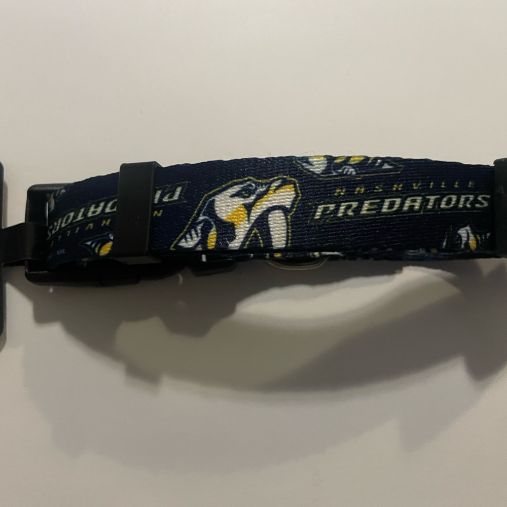 NHL Nashville Predators Dog Collar - Blue and Yellow